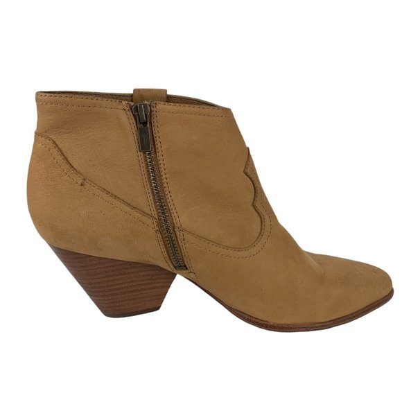 FRYE 'Reina' Sandy Nubuck Western Inspired Booties - Picture 6 of 13